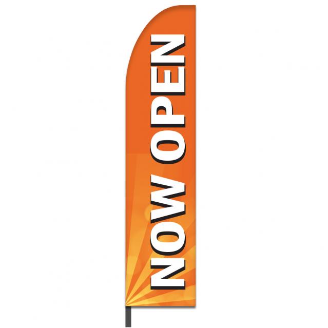 Now Open Feather Flag Design 05