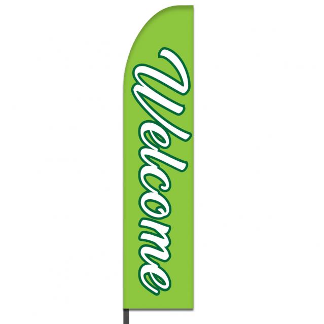 Welcome Feather Flag Design 01