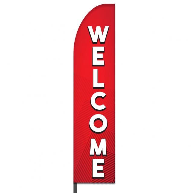 Welcome Feather Flag Design 02